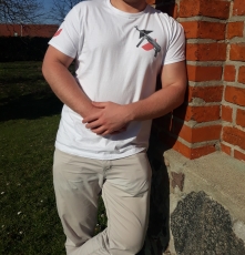 MP 40 schwarz weiss rot T-Shirt Größe XL