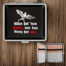 Alles hat ein Haken nur das Kreuz hat 4 Zigarettenetui