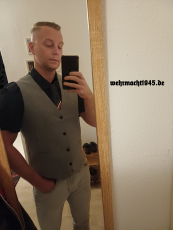 Schwarz weiss rot Krawatte