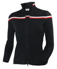 Schwarz weiss rot Damen Strickjacke