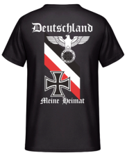 Deutschland meine Heimat schwarz weiss rot T-Shirt Größe XL und 3XL