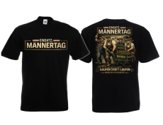 Einsatz Männertag schwarz weiss rot T-Shirt