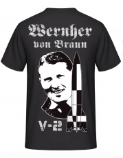 V-2 Rakete Wernher von Braun - T-Shirt Rückendruck