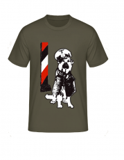Deutscher Schäferhund schwarz weiss rot T-Shirt