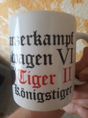 2x Königstiger, 4x Tiger Panzer(6 verschiedene Motive) 6 Tassen insgesamt