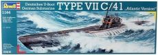Deutsches U-Boot TYPE VII C/41 Atlantic Version im Maßstab 1:144 Modellbausatz