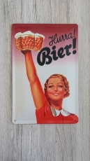 Hurra Bier ! - Blechschild