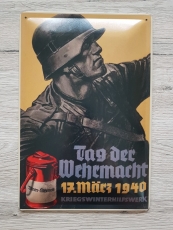 Deutscher Soldat, Tag der Wehrmacht - Blechschild
