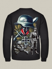 Wehrmacht Stahlhelm Totenkopf - Pullover