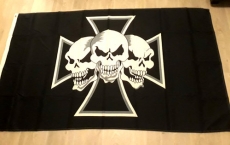 Eisernes Kreuz Totenköpfe - Fahne/Flagge 90x150 cm