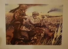 Kriegskunst „Waffen-SS Scharfschütze im Ostfeldzug“ Poster 42 x 59,4 cm
