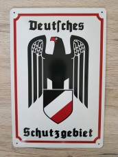 Deutsches Schutzgebiet Blechschild