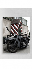 Wehrmacht Motorrad - Kunstdruck - Poster 80x60cm