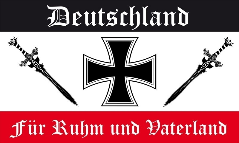 Deutschland - Für Ruhm und Vaterland - Fahne/Flagge 150x90 cm