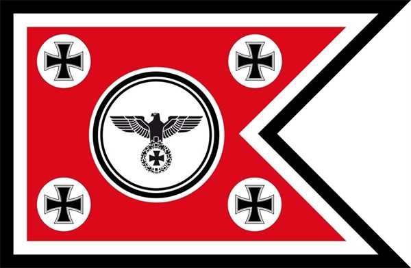 Schwalbenschwanz mit Reichsadler und Eisernen Kreuz Rot - Fahne/Flagge 150x90 cm
