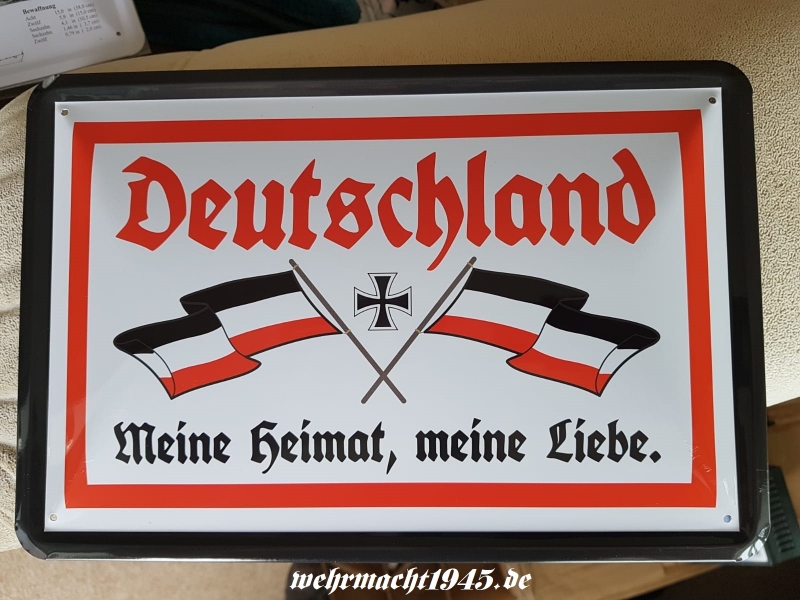 Deutschland - Meine Heimat, meine Liebe - Blechschild