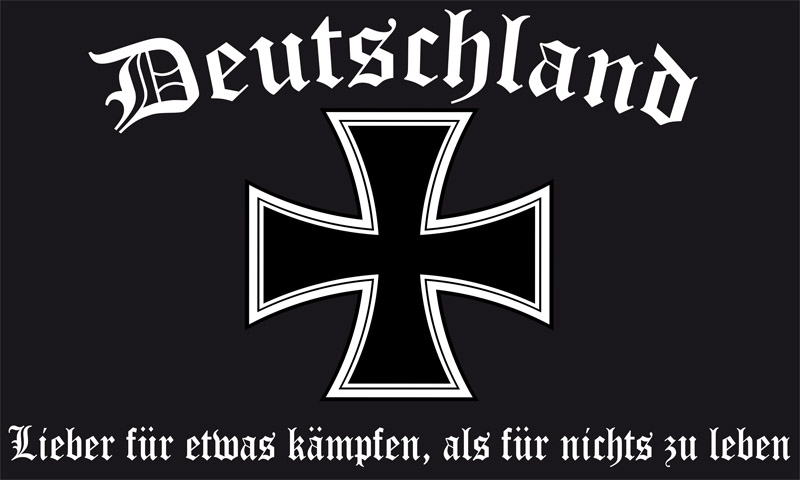 Deutschland - Lieber für etwas kämpfen, als für nichts zu leben - Fahne 150x90 cm