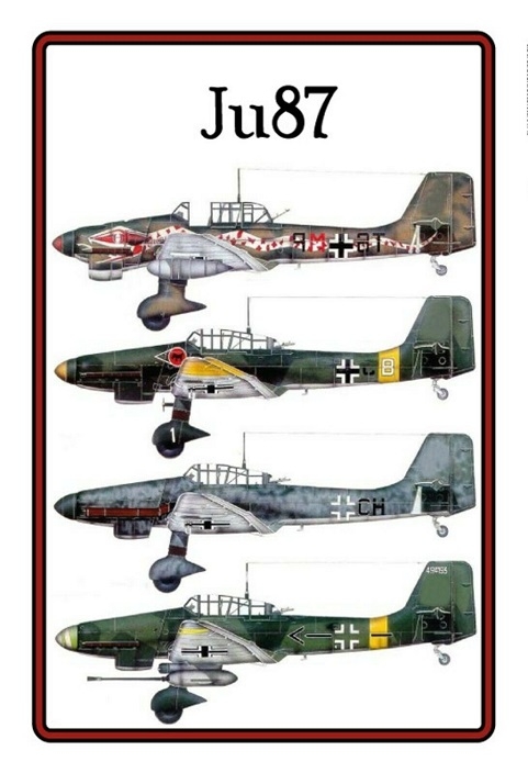 Stuka Ju 87 - Blechschild