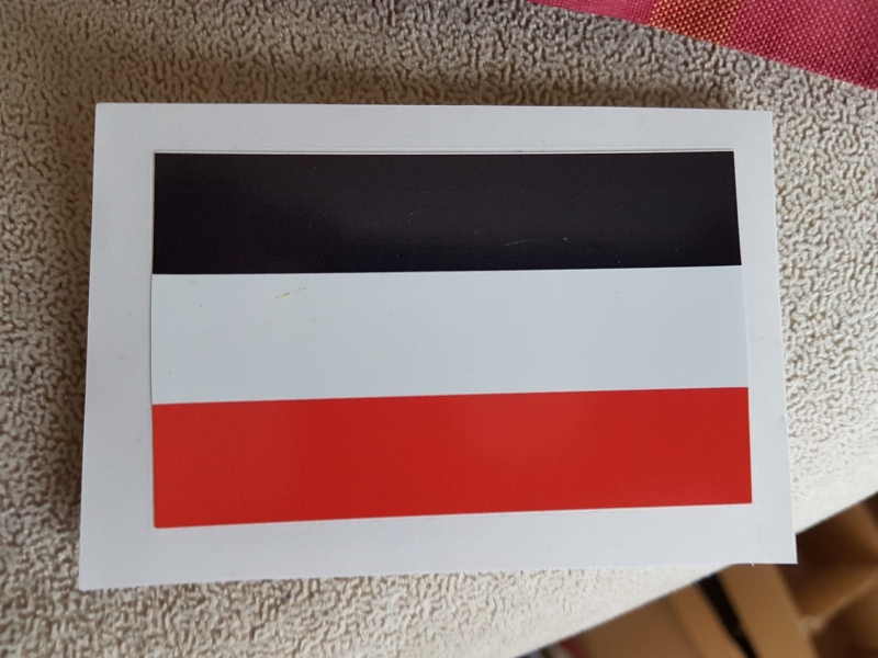 Deutsches Reich schwarz/weiss/rot - wasserfester Aufkleber