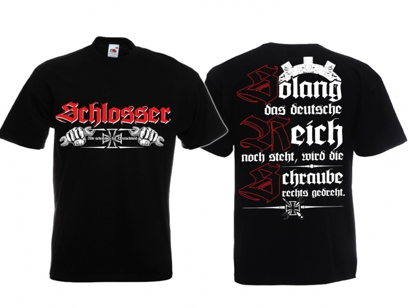Schlosser - Die Schraube wird rechts gedreht - T-Shirt schwarz