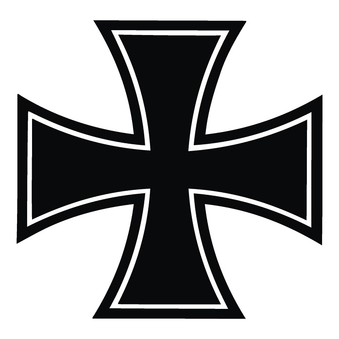 Eisernes Kreuz schwarz - Abziehbild 2x2cm
