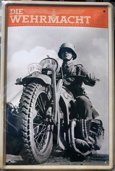 Wehrmacht Motorrad Krad - Blechschild