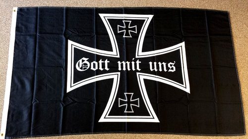 Flagge/Fahne Gott mit uns Eisernes Kreuz