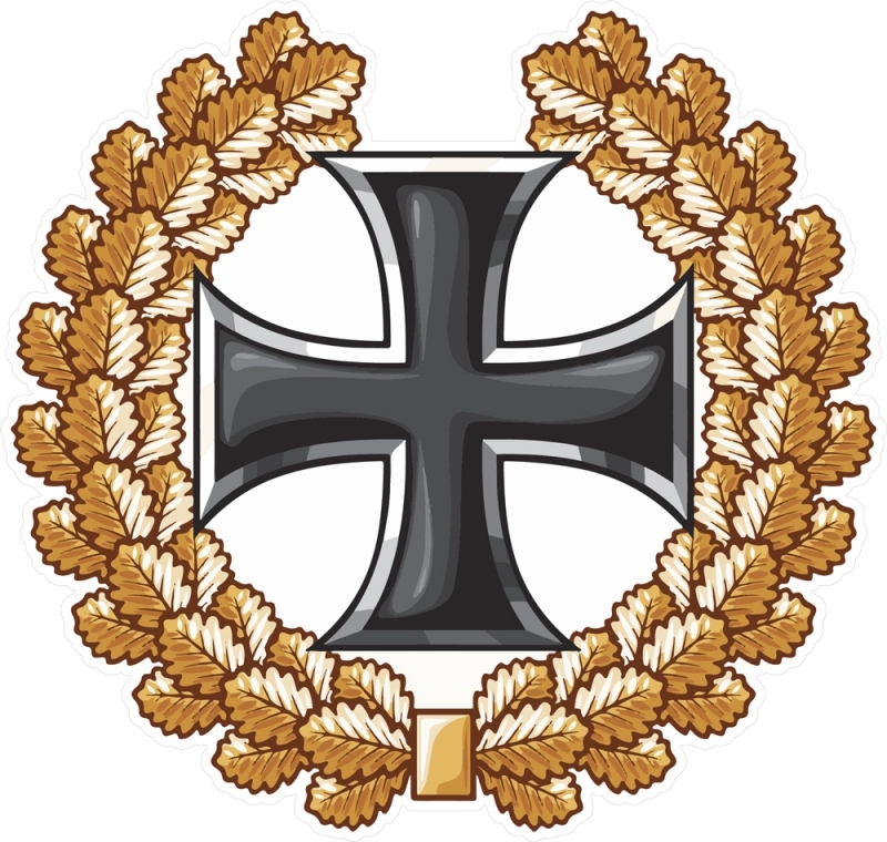 Eisernes Kreuz im Ehrenkranz - Aufkleber(wasserfest)