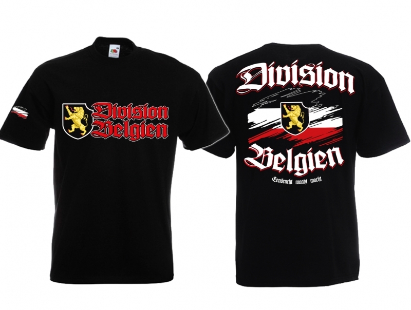 Belgien Division - T-Shirt schwarz