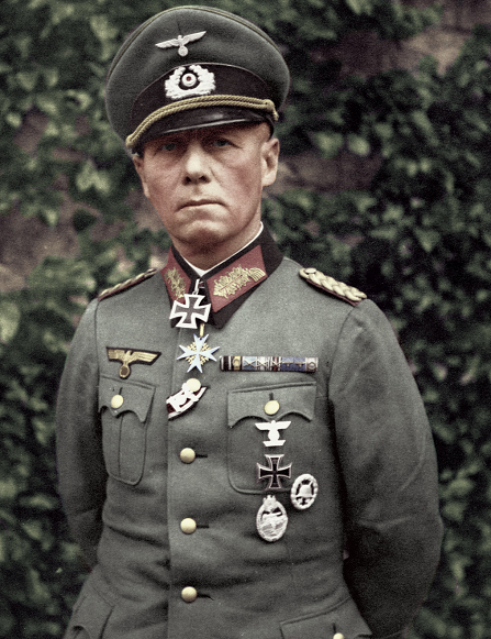 Blechschild Wehrmacht Erwin Rommel Portrait graues Metallschild Deko tin sign
