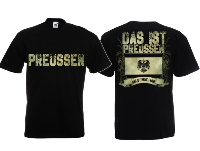 Preussen - Das ist meine Fahne - T-Shirt schwarz 