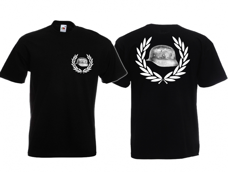 Wehrmacht Stahlhelm - T-Shirt schwarz
