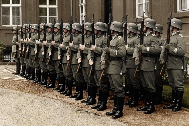 Wehrmacht Soldaten Appell - Blechschild