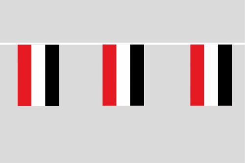 Deutsches Reich - schwarz/weiss/rot Flaggenkette 6 Meter lang / 8 Flaggen jeweils 30x40 cm