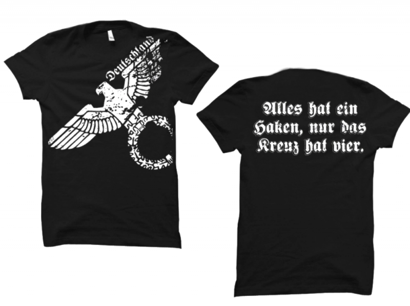Reichsadler - Das Kreuz hat 4 - T-Shirt schwarz