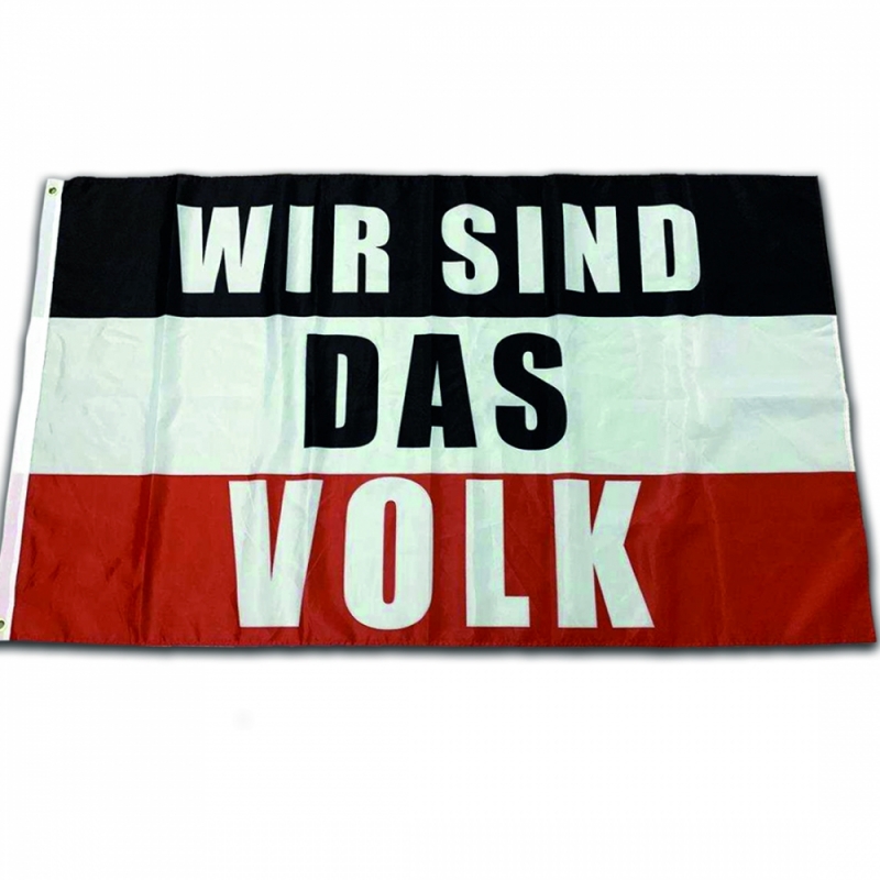 Schwarz/Weiss/Rot Wir sind das Volk - Fahne