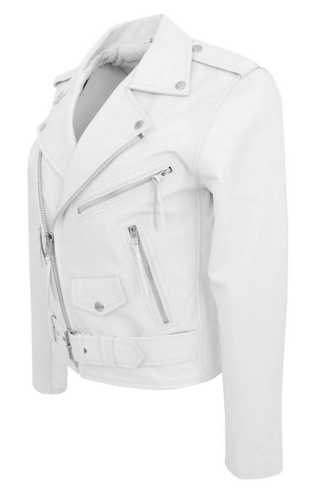 Hot Leathers Damen Lederjacke – 'Embroidered Bling Rose', Schwarz, Mittelschweres Rindsleder, Geflochtene Nähte