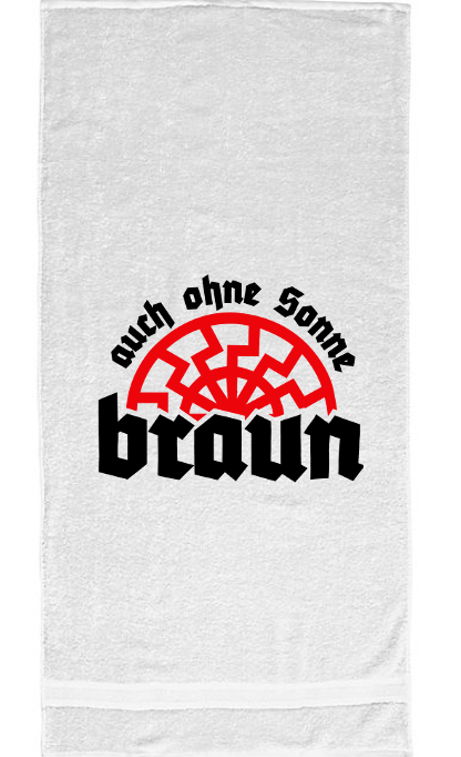 Auch ohne Sonne braun Badetuch