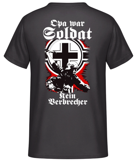 Opa war Soldat kein Verbrecher T-Shirt Größe L