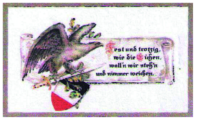 Fest und trotzig Fahne