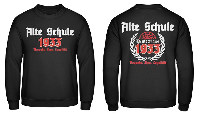 Alte Schule 1933 schwarze Sonne Pullover