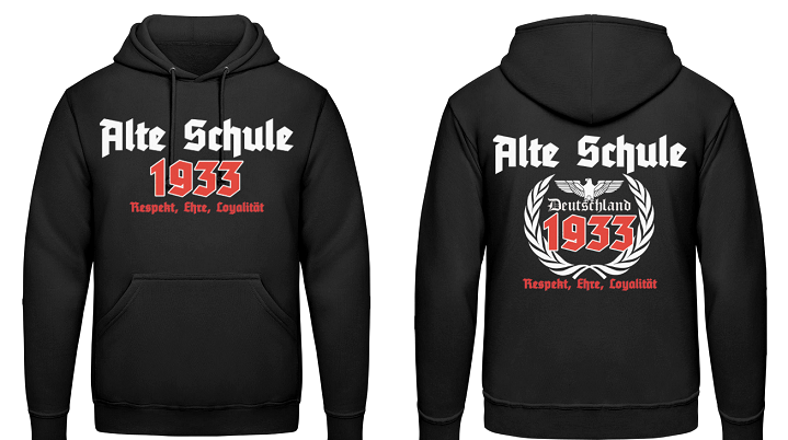 Alte Schule 1933 Reichsadler Kapuzenpullover