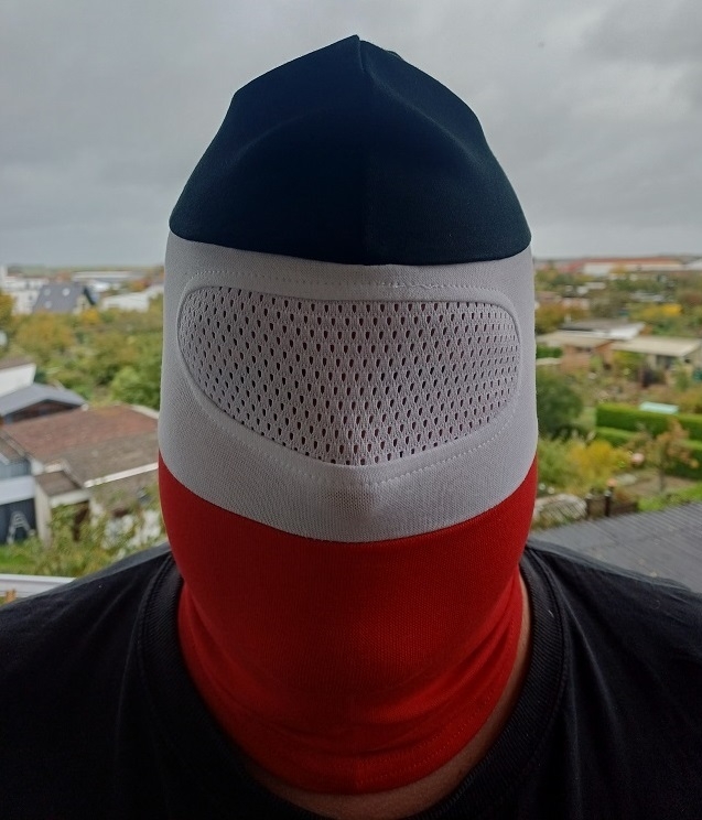 Schwarz Weiss Rot Sturmmaske Sturmhaube