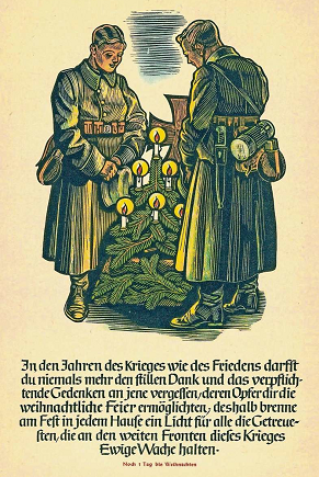 Kriegs Weihnachten Blechschild