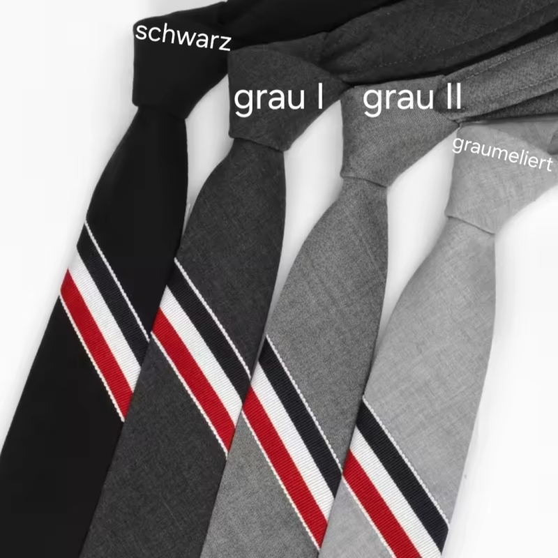 Schwarz weiss rot Krawatte