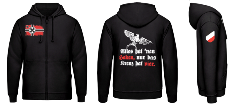 Alles hat ein Haken nur das Kreuz hat 4 Kapuzenjacke