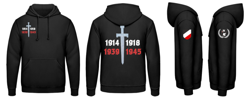 1914-1918 1939-1945 Kapuzenpullover