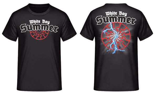 White Boy Summer schwarze Sonne T-Shirt
