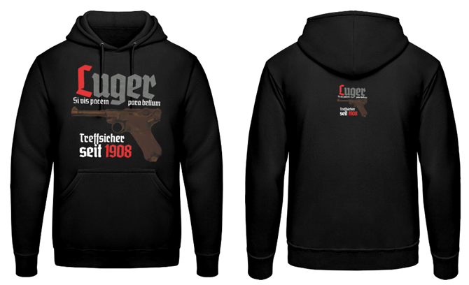 P08 Luger Treffsicher seit 1908 Kapuzenpullover