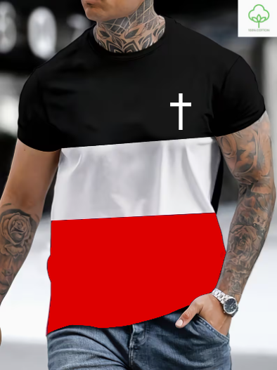 Schwarz Weiss Rot T-Shirt